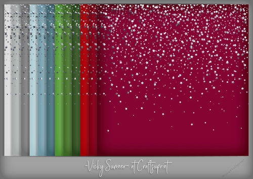 Christmas 3 Silver Falling Stars Background