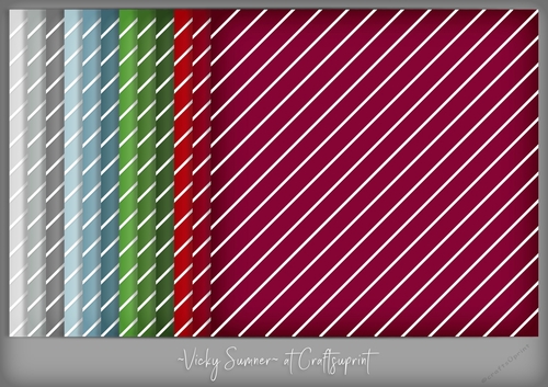 Christmas 3 White Stripe Background