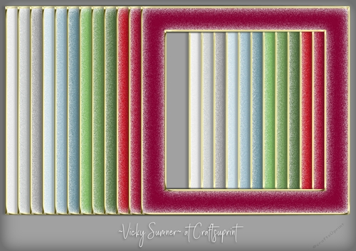 Christmas 3 Gold Edged Frosted Frame