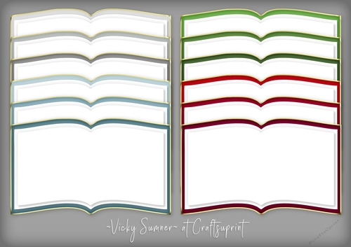 Christmas 3 Gold Edged Open Book