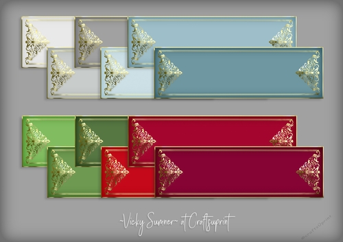 Christmas 3 Delicate Gold Sentiment Tag