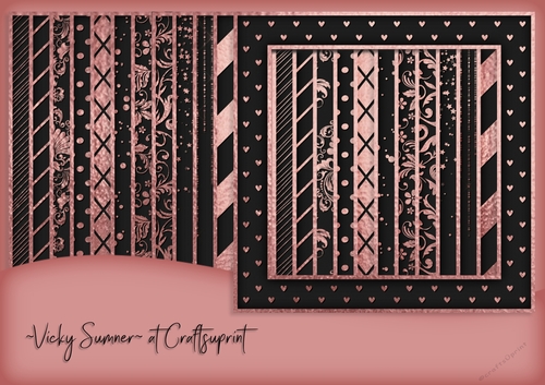 Rose Gold Foil and Black Frame