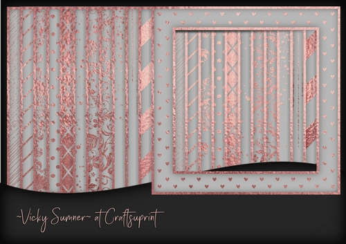 Rose Gold Foil and Grey Frame