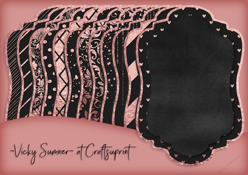 Rose Gold Foil and Black Double Mat 1