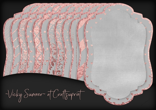 Rose Gold Foil and Grey Double Mat 1