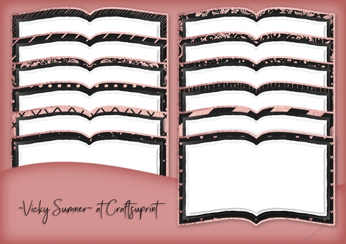 Rose Gold and Black Open Book
