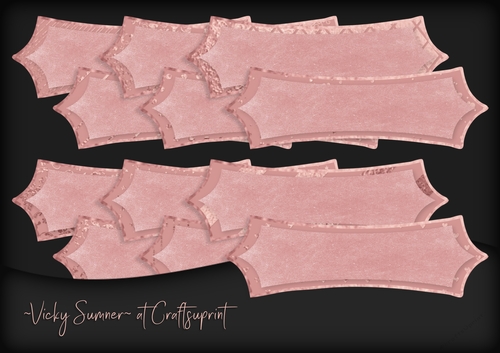 Rose Gold Pointed Sentiment Tag
