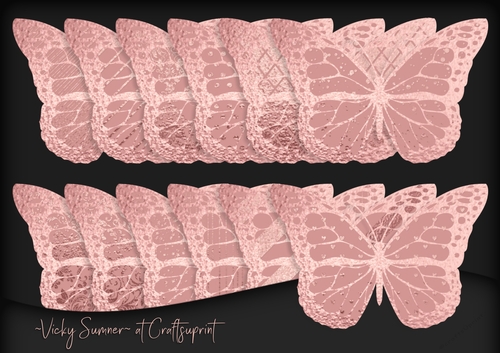 Rose Gold Foil Butterfly