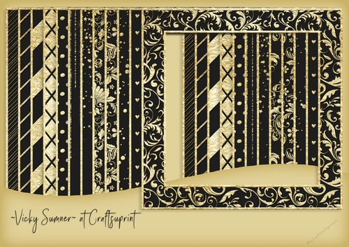 Gold Foil and Black Frame