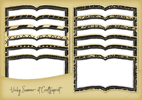 Gold Foil and Black Open Book