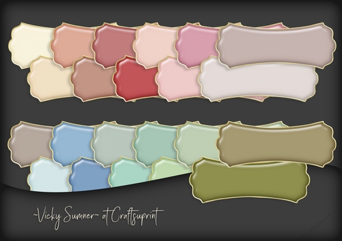 Shabby 2 Colour Match Fluted Sentiment Tag