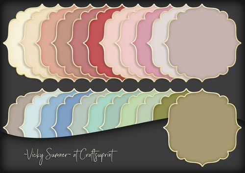 Shabby 2 Colour Match Shaped Mat 2