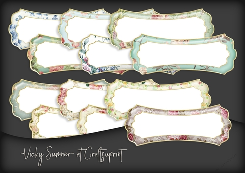 Shabby 2 Floral Fluted Double Layer Tag
