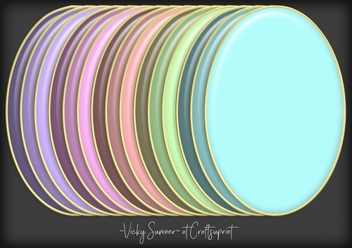Calm Gold Edged Oval Mat