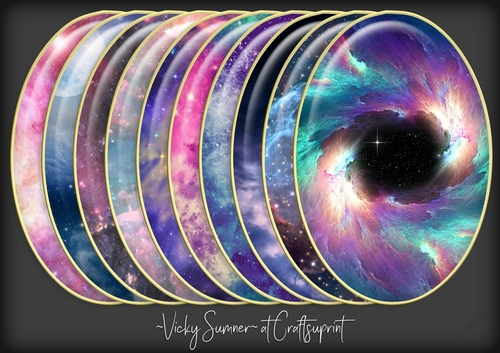 Cosmic Gold Edged Oval Mat