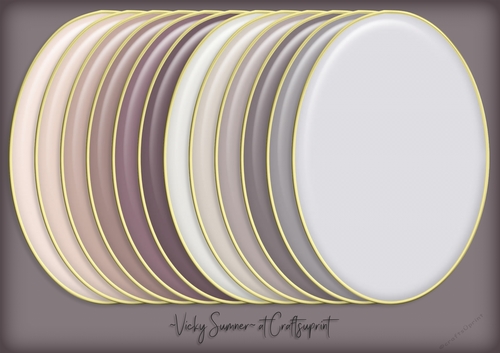 Dusky Gold Edged Oval Mat