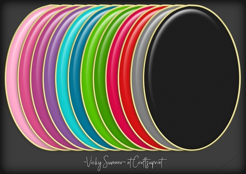 Gold Edged Oval Mat