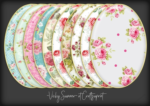 Shabby Gold Edged Oval Mat