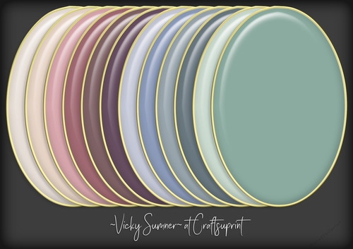 Soft Spring Gold Edged Oval Mat