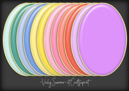 Sorbet Gold Edged Oval Mat