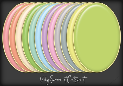 Spring Gold Edged Oval Mat
