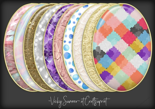 Texture 1 Gold Edged Oval Mat