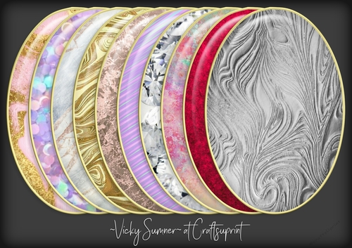 Texture 2 Gold Edged Oval Mat