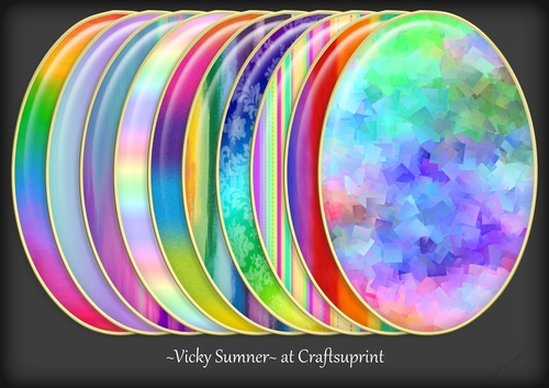 Rainbow Oval Mat