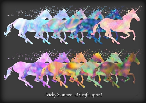 Fantasy Unicorn with Stars