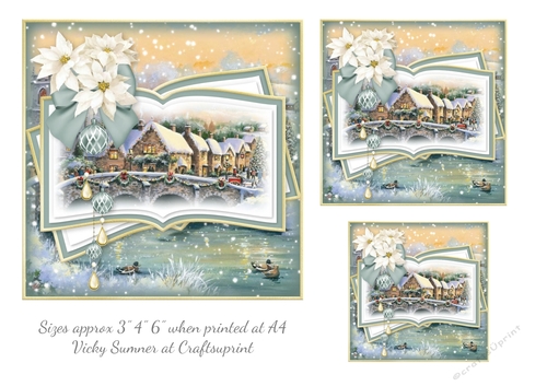 Winter Village Scene Toppers