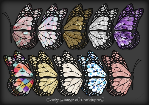 Textured 1 Docked Butterfly