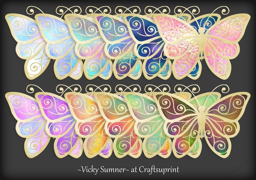 Fantasy soft gold Butterfly 2