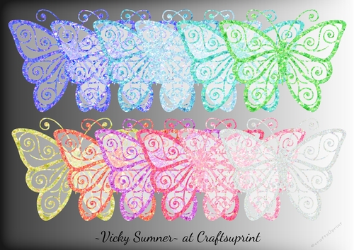 Mermaid Sparkle 50 Transparent Butterfly