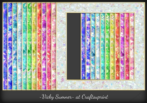 Mermaid Sparkle Gold Edged Frame