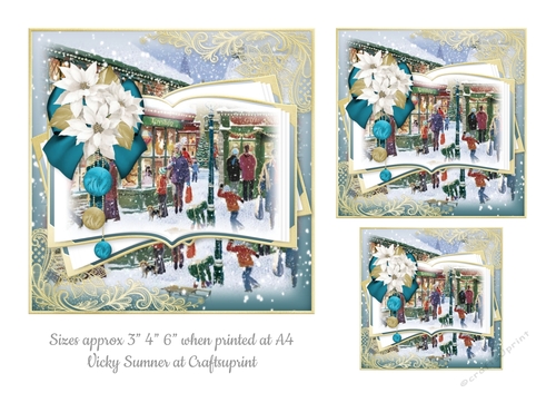 Christmas Shopping Scene Toppers