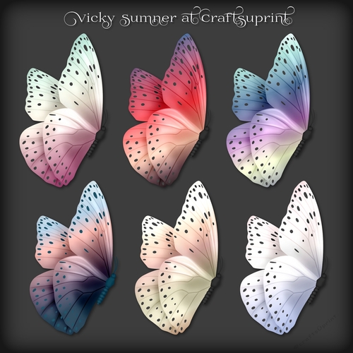 Soft Gradient Butterflies