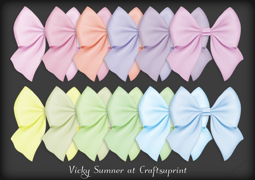 Abstract Pastel Colour Match Bow