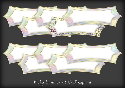 Abstract Pastel Pointed Double Sentiment Tag