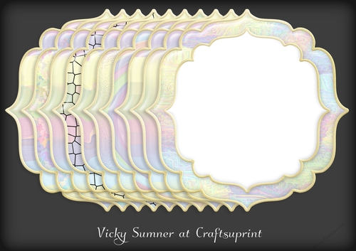 Abstract Pastel Double Mat 2