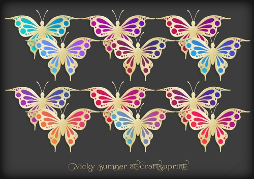Gradient Gold Butterfly 1