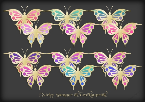 Gradient Gold Butterfly 2