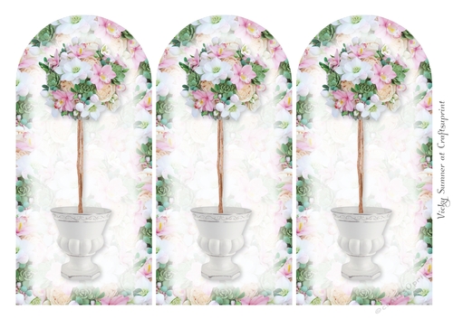 Floral Garden Trifold Panels 1