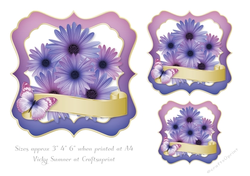 Butterflies and Flowers Toppers