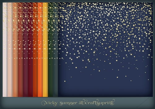 Autumn 2 Gold Falling Stars
