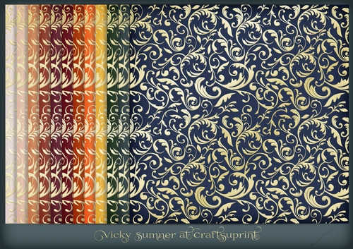 Autumn 2 Gold Floral Damask
