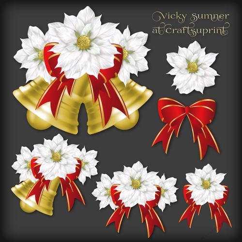 Christmas Floral White Decoupage 4