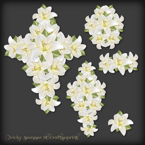 Lily Cross Decoupage