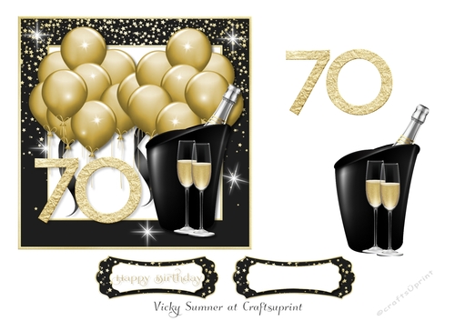 Gold Balloons 70