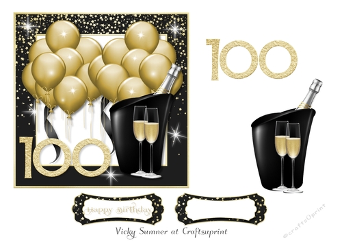 Gold Balloons 100