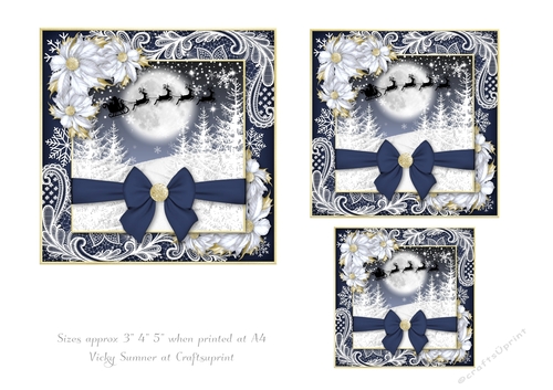 Midnight Christmas Santa Toppers 1